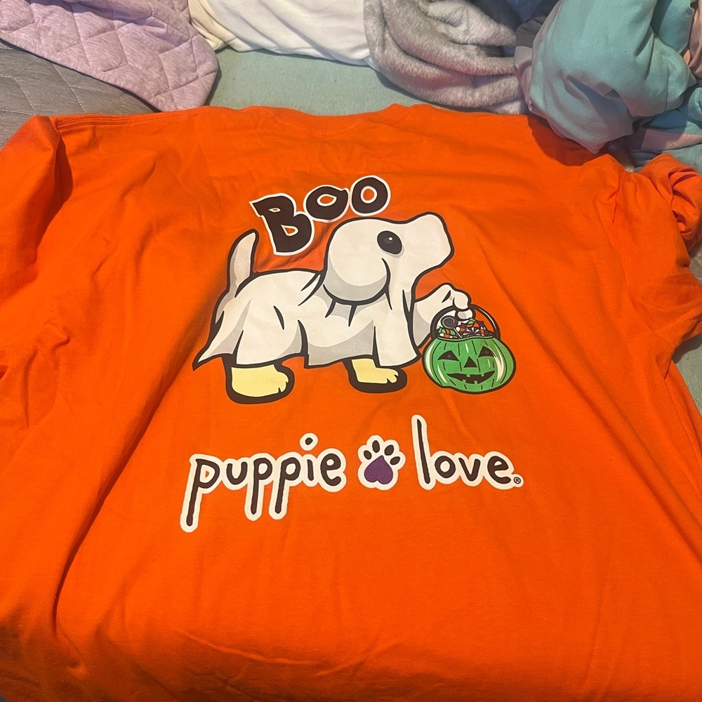 Puppie Love Long sleeve shirt-Halloween theme